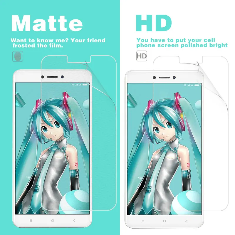 

Anti-Glare Matte Film For Xiaomi Redmi Note 4X Global Version HD Clear Glossy Film Cell Phone Screen Protector Cover + Cloth