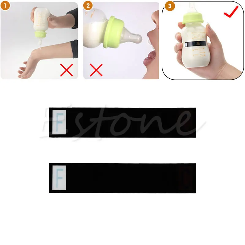 6 шт безопасная бутылка для детского молока температурный тестовый бумажный термометр на липучке