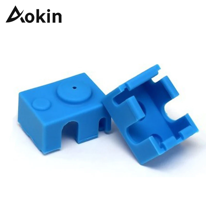 Aokin 3D طابعة سيليكون جورب دعم E3D V6 PT100 الأصلي J-رئيس Hotend 1.75/3.0mm ساخنة كتلة الطارد الحرارة كتلة سيليكون