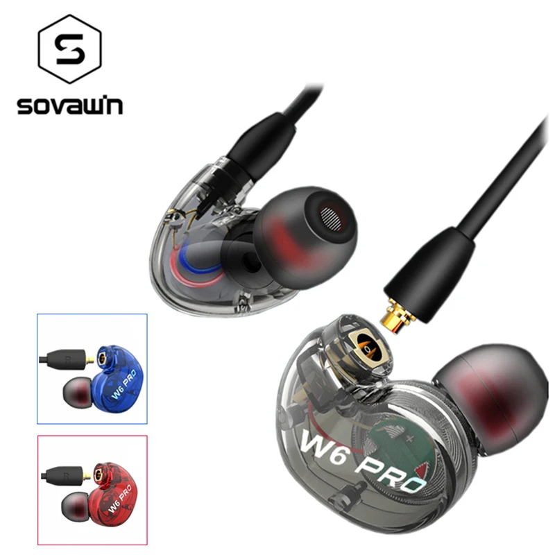 Earhone для телефона 3 5 мм прозрачные наушники проводные сабвуферы динамические