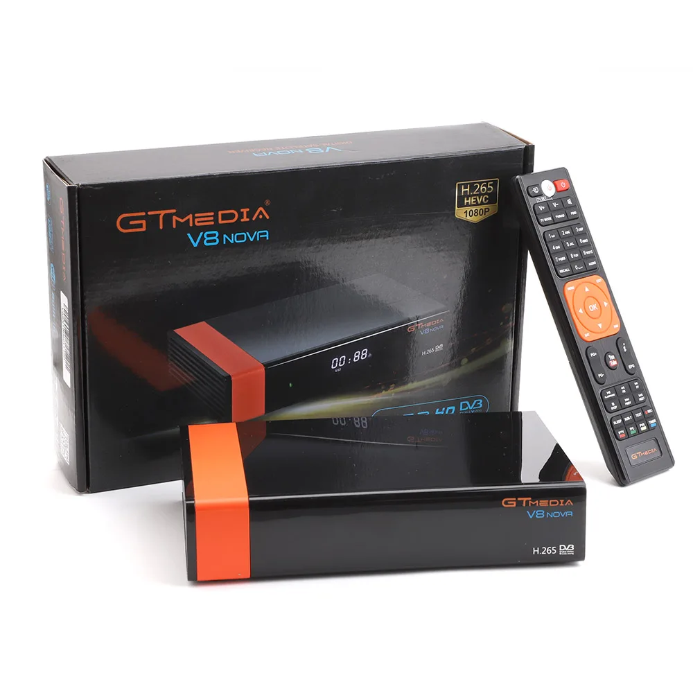 GTMEDIA V8 NOVA Satellite Receiver receptor DVB-S2 Built Wifi Dongle H.265 HD 1080P Spain Support PowerVu Biss GT media V8 Super GTMEDIA V8 NOVA Satellite Receiver receptor DVB-S2 Built Wifi Dongle H.265 HD 1080P Spain Support PowerVu Biss GT media V8 Super