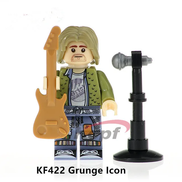 

Single Sale Super Heroes Grunge Icon Elvis Aron Presley Bricks Action Building Blocks Children Gift Toys KF422