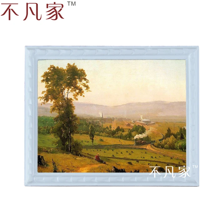 

Wholesale dollhouse 1:12 scale miniatue Classical a beautiful countryside oil Home Decorations Painting Frame C-11