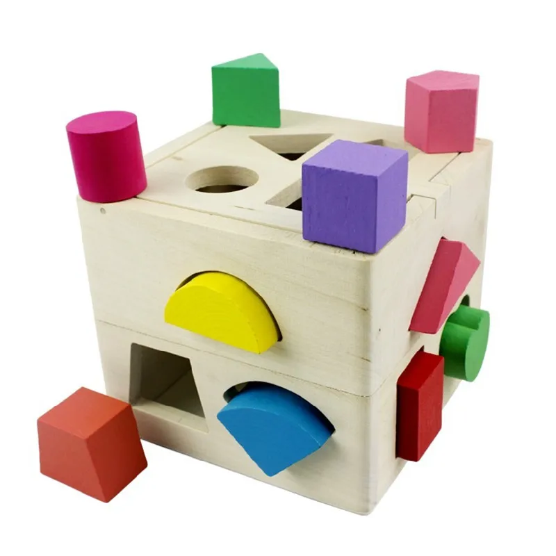 13PCS Geometry Assembly Intelligence Blocks Box, Education shape