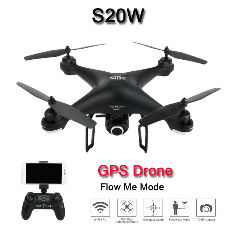 SJ R/C S20W GPS Drone с Wi-Fi FPV HD Camra 720P 1080P RC Quadcopter Вертолет дистанционным управлением |