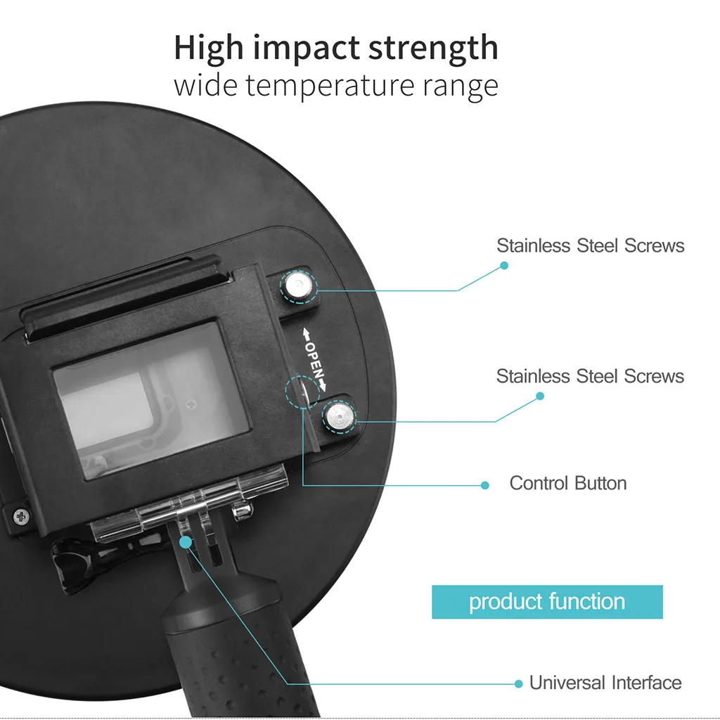 Водонепроницаемый чехол для дайвинга с купольным портом, переключаемый купольный фильтр для GoPro Hero 7 6 5, купольный порт, водонепроницаемая маска для дайвинга, водонепроницаемый чехол