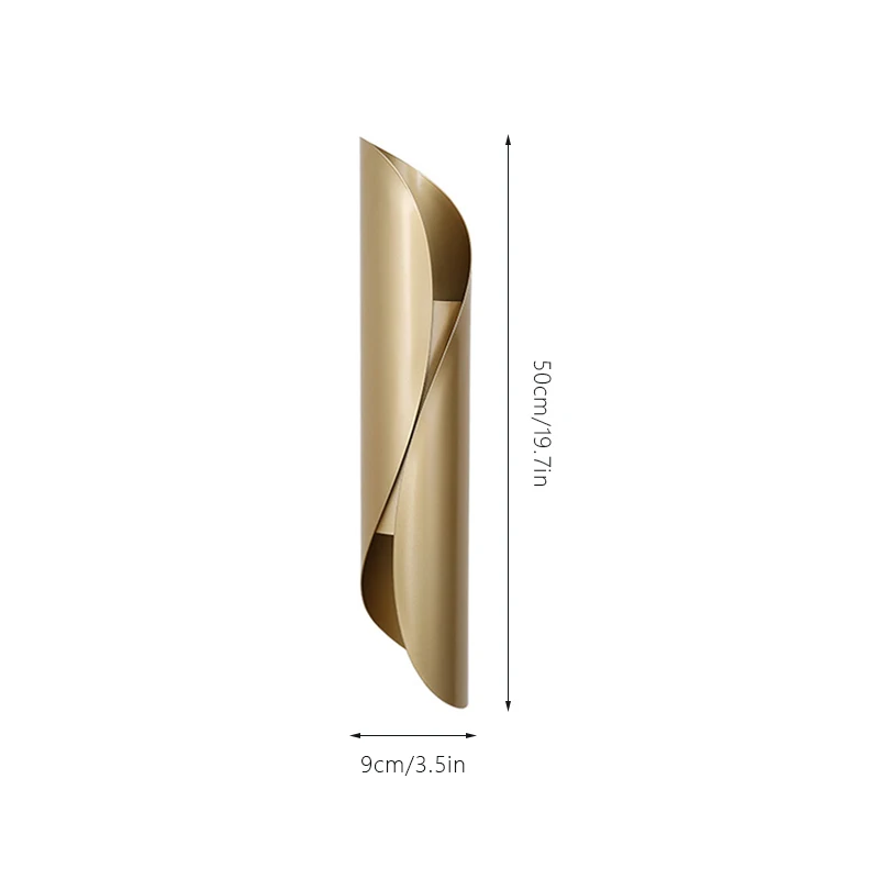  Modern Aluminum tube wall light E27 Light fixtures gold black Nordic restaurant living room aisle c - 33008177764