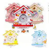 Cartoon children's room Gemini KT cat Melody rocking wall clock girl princess house creative wall clock Melody