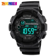 SKMEI Brand Men Sports Watches 50M Waterproof LED Digital Watch Dive Swim Outdoor Shock Military Wristwatches 
