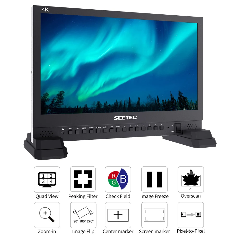 SEETEC 4K156 9HSD 15 6 дюймов 3g SDI радиовещательная студия видео монитор 4 K UHD 3840x2160 ips lcd 4x4 HDMI
