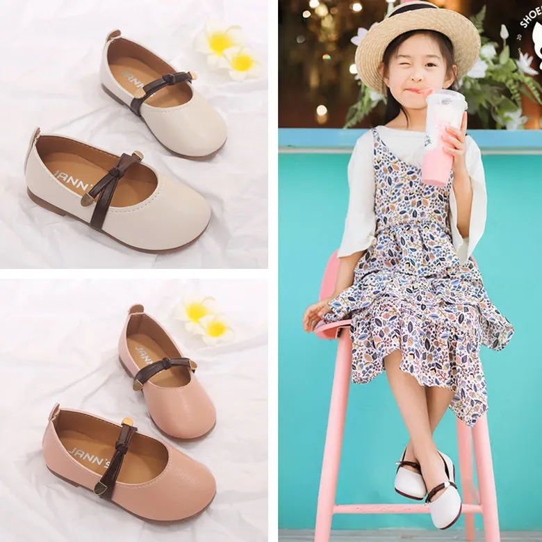 Summer Baby Girls Shoes Mary Jane Ballet Cute Princess Dress Rubber Anti-slip Party Shoes PU Leather Korean Kids Girl Footwear