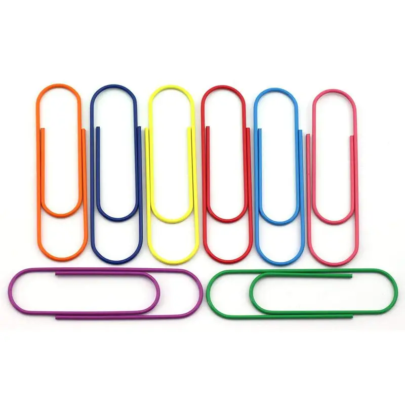 40 Pack 4 Inches Mega Large Paper Clips- 100Mm Office Supply Accessories Cute Paper Needle Multicolor Bookmark