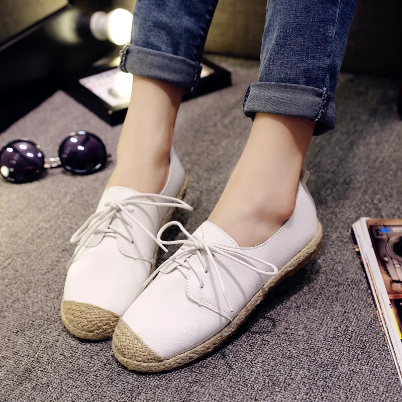 

Designer Shoes Women Luxury 2016 Female Loafer Lace-Up Shoes Women Platform Flats Spring Autumn Style Casual Shoes Plus Size 40