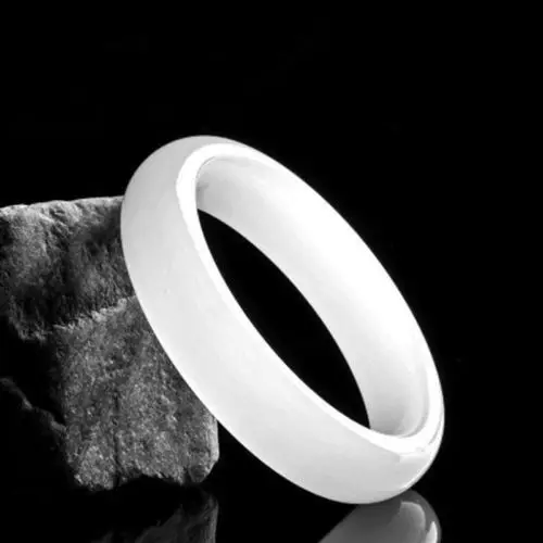 

Chinese Hand-carved Natural white Jade Bracelet 58-64mm