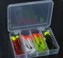 JTLURE 17 Pcs fishing lure set Soft Worm Fishing Baits Lead Jig Head Hooks Simulation Lures Tackle Plastic jig head Set