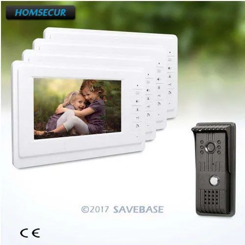 

HOMSECUR 1V4 7" Hand-Free Video Door Phone Intercom System Electric Lock Supported for Home Security