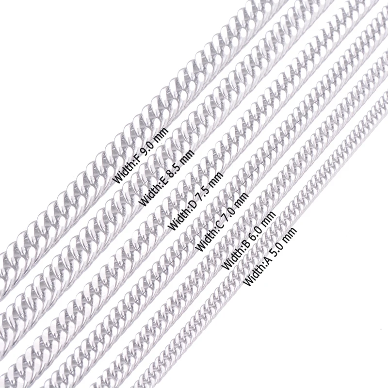 

316L Stainless Steel Chain Necklace Mens Gold Tone High Quality Stainless Steel Link Chain Wholesale Jewelry
