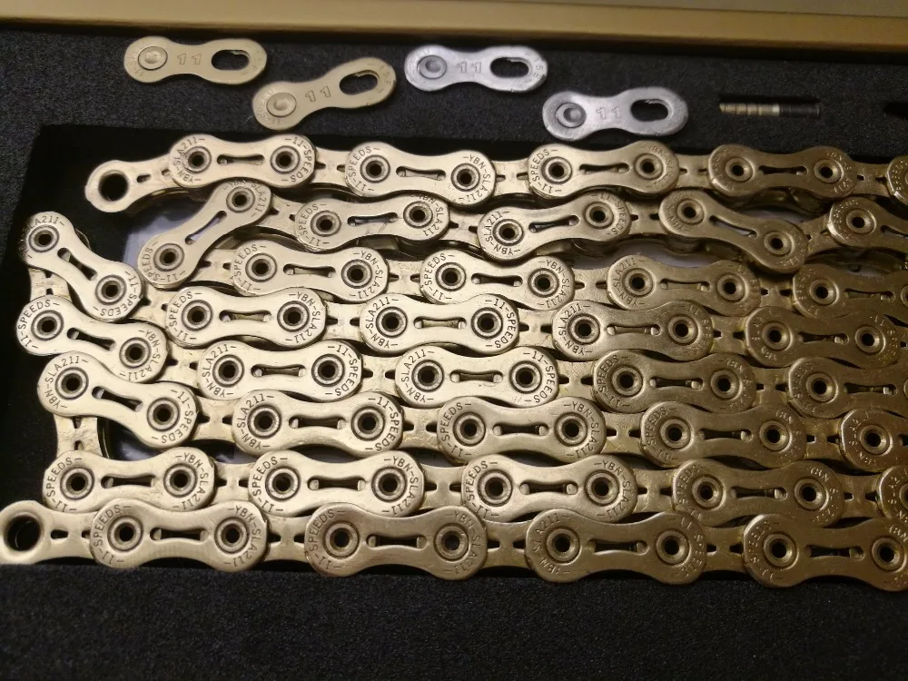 YBN SLA211 титановая 11 скоростная велосипедная цепь в коробке для SHIMANO SRAM