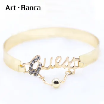 

Fashion Rose Golden Round Bracelet with Deluxe Mosaic Bracelet