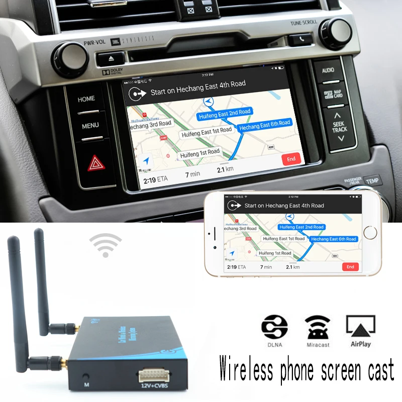 5G автомобильный WiFi дисплей ключ зеркальная коробка Android IOS телефон к HDMI AV автомобильный тв видео адаптер Miracast DLNA Airplay экран зеркальное отображение