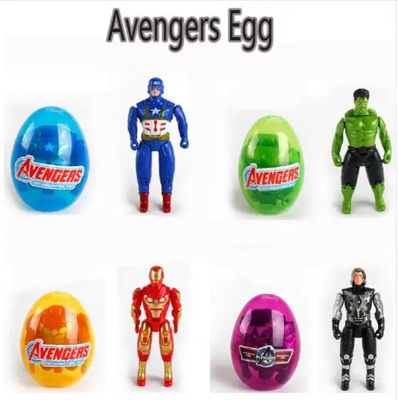 

Avengers Hero Egg Mini Anime Figure Toy Cartoon Captain America Hulk Iron Man Thor Display Model Toys Avengers Eggs Kid Gift Toy