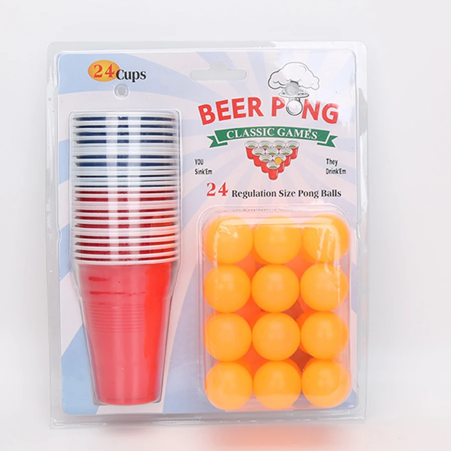 Взрослый Beer Pong развлечения Алкогольная игра вечерние игрушки дрын король интерактивный Настольная игра забавная игрушка 12 Pong и 24 капкейка