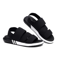 Новые сандалии унисекс в студенческом стиле; повседневная обувь стрейчевая ткань босоножки большие размеры, мужские, классические, пляжная обувь, сандалии 35-47