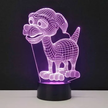 

Home Lighting Dog USB Novelty Gifts Desk Table Lamp 7 Colors Changing Led Night Lights 3D LED Lumineuse as Home Decoration lampe