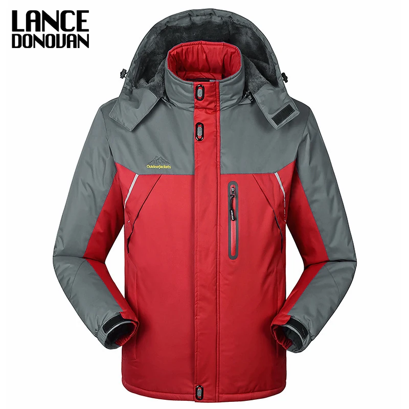 -30 C FIT плюс толстый бархатный пуховик и парка пальто 6XL 7XL 8XL 9XL 2017 теплая зимняя куртка мужская водостойкая ветрозащитная чакета hombre - изображение