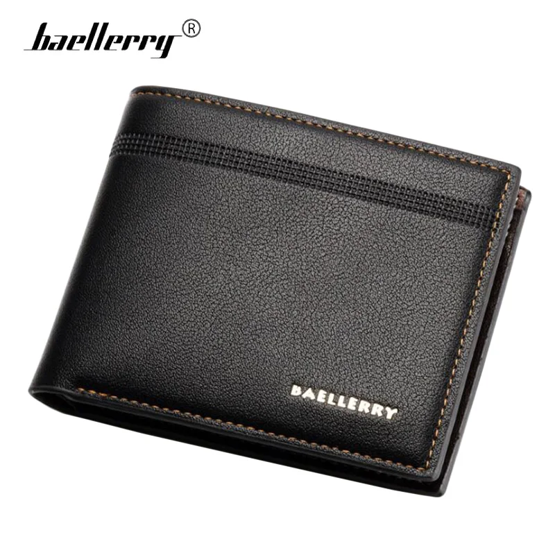 

Baellerry Embossed Men Wallets Short Male Purse PU Leather Vallet Small Card Holder Trifold Wallet Men Clutch Slim Money Bag