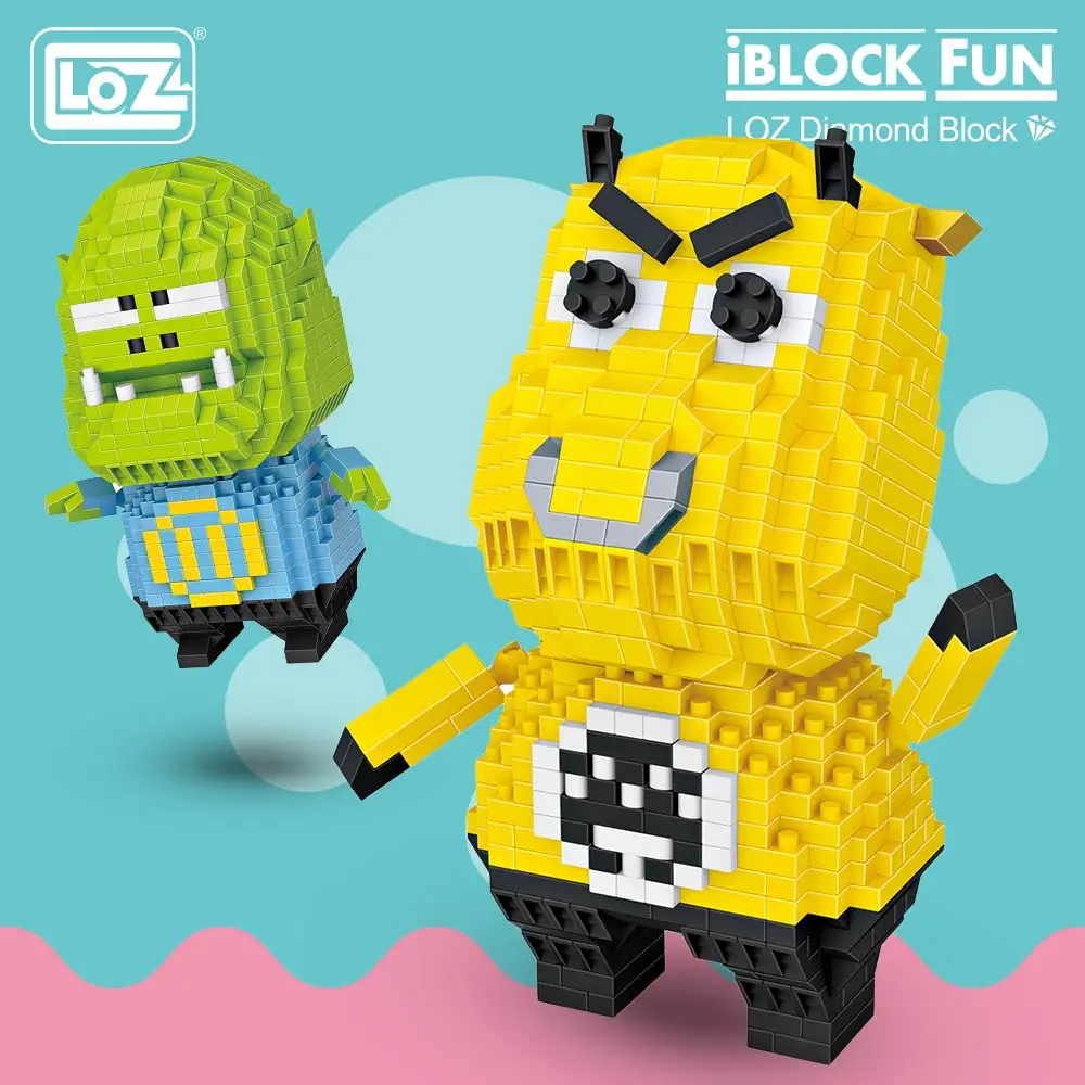 LOZ Diamond Blocks Cartoon Buffalo Orc Animal Game Character Building