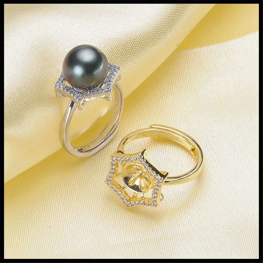 

925 silver fine jewelry accessories wholesale diy handmade unique semi mount ring settings pearl jewelry making for women