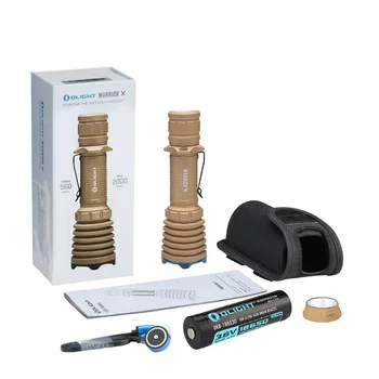 

Olight Warrior X 560 meter Trow 2000 lumens Desert Tan flashlight