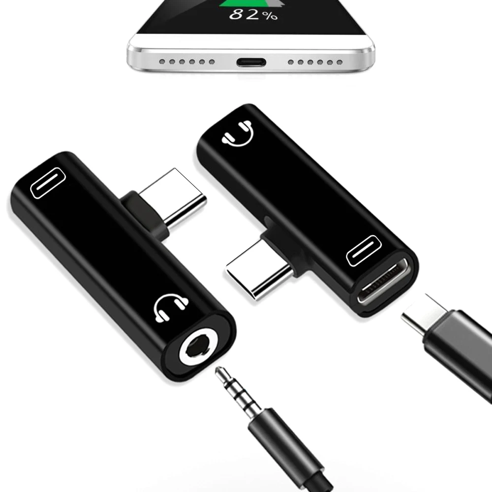 2 в 1 type-C аудио адаптер usb type C до 3,5 мм Jack аудио кабель для наушников зарядный разветвитель адаптер для Xiaomi Mi 6 8(N0322