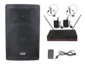 

STARAUDIO Pro 15'' 4000W PA DJ Stage Powered Active USB BT SD FM Speaker with VHF Headset Microphone SHD-15