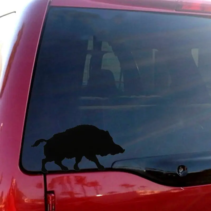 

Wild Boar Pig Vinyl Car Sticker Car Styling Animal Silhouette Decorative Car Decal 20x10cm