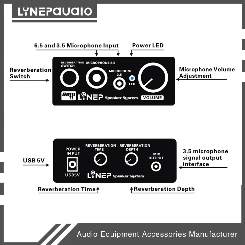 Микрофонный предусилитель 2-Way MIC pre-усилитель реверберации