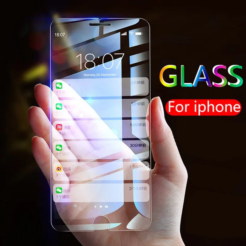 5 шт. защитных пленок для iPhone 11 Pro XR 12 мини X XS MAX 8 6 6S 7 Plus 5s SE 2020 из закаленного стекла