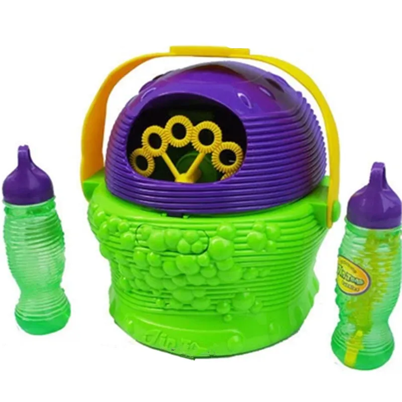 Дизайн корзина-тип электронная автоматическая машина пузыря, пластиковая пузырьковая воздуходувка мыльные пузырьки детские игрушки