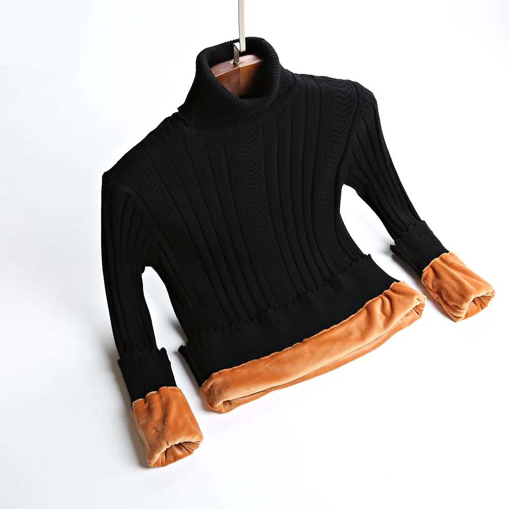 ROGREZ плюс размеры флис утепленная одежда водолазка шерсть Джемперы основной пух Мех животных зимний свитер Kniited пуловер для женщин 2018
