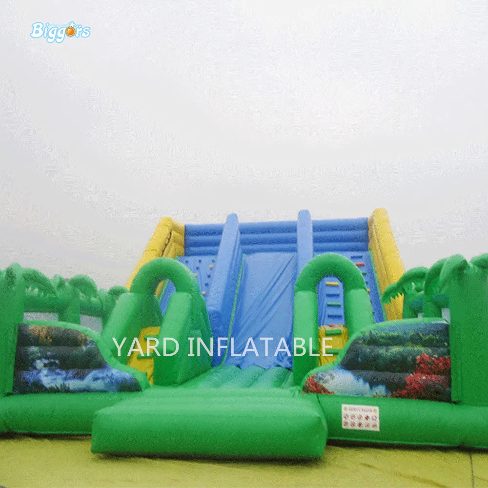 Giant Large Inflatable Slide Playground With Palm Tree Style Inflatable