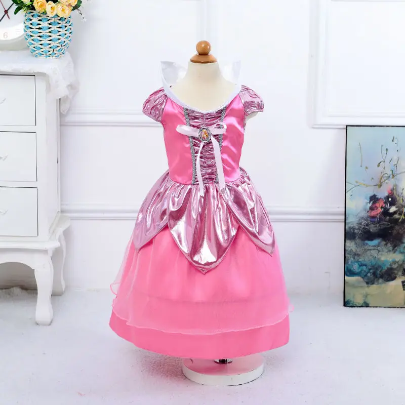 

Retail Sleeping Beauty Princess Dresses For Girls Christmas Cosplay Party Costumes Dress Cosplay Princess Dress Girl SMR001