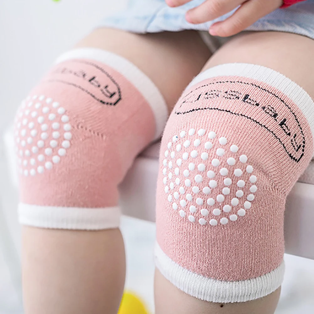 1Pair Combed Cotton Baby Kids Knee Protector Breathable Crawled Kneepad Socks hot