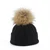 Big Fur Pom pom Beanie Hat Parent Kids Warm Knitted Winter Hats Baby Girls Boys Real Raccoon Fur pompom Beanies Cap 14