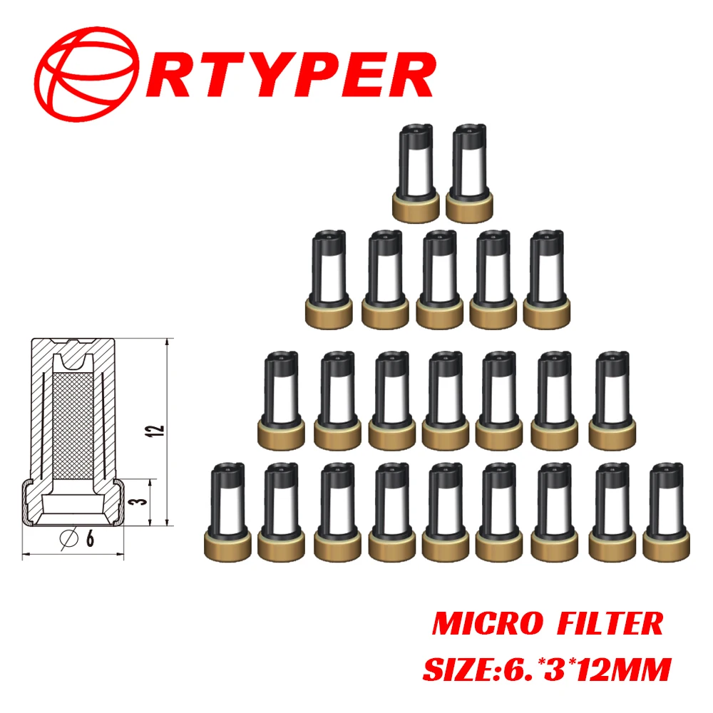 

500 PCS Universal Micro Filter 11001 For Mazda B2300 Mitsubishi Eagle Playmouth 2.4L V4 Fuel Injectors