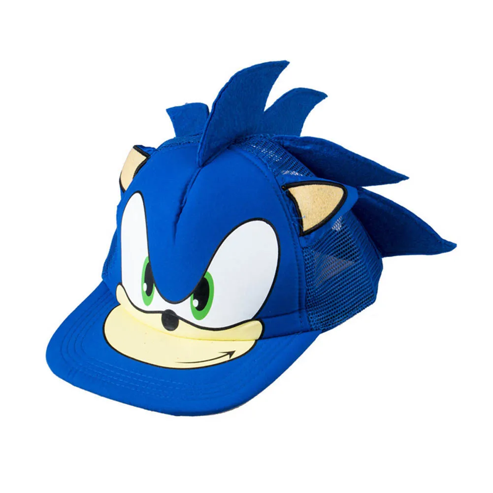 

2017 Sonic The Hedgehog Cotton Adjustable Sun Hat Cap Summer Outdoor Blue Hat For Men Women