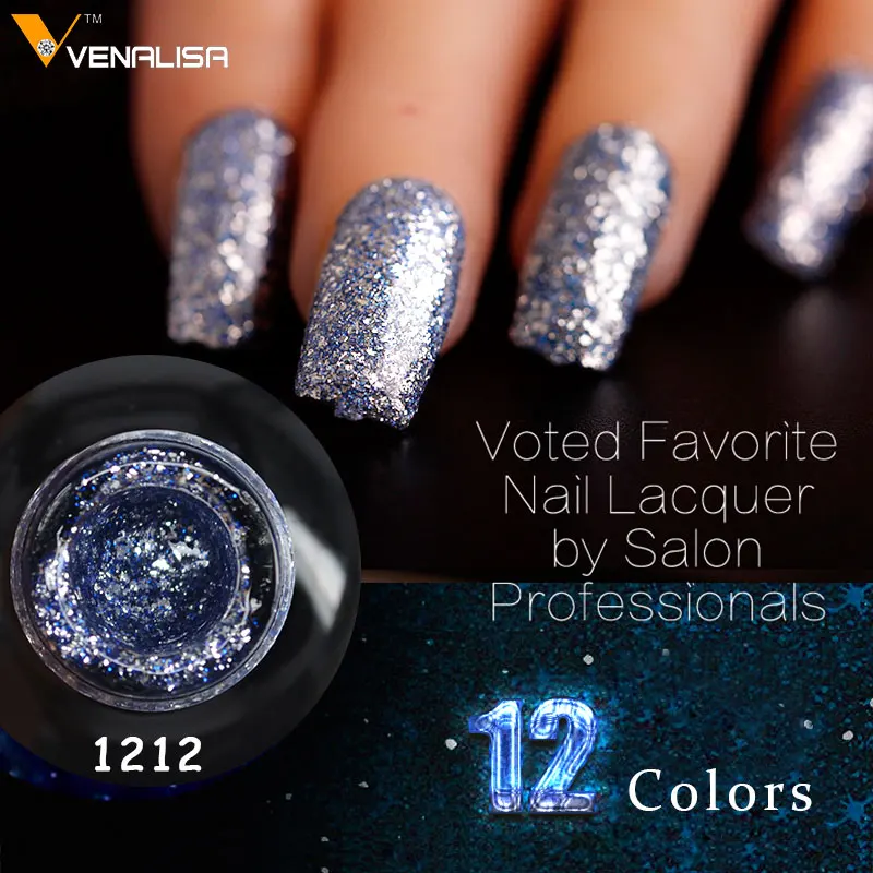 Preise 12 stücke * 12ml Venalisa Platin Gel Nagellack Nail art Gel Polish Soak off UV LED Gel Lack starry Farbe Bling Nagel Gel Lack