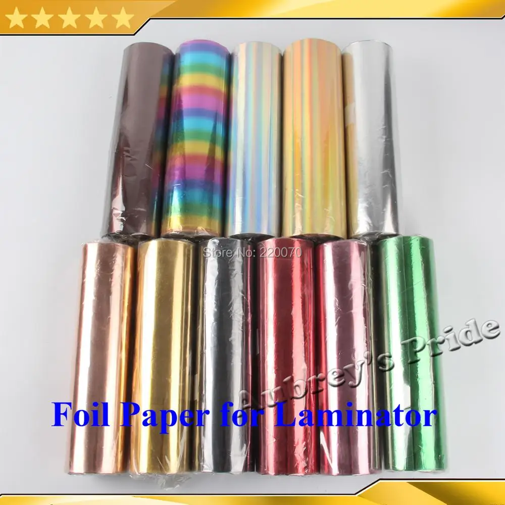 

210mmx120M/Roll Hot Stamping Foil Paper Laminator Laminating Transfere on Elegance Cards