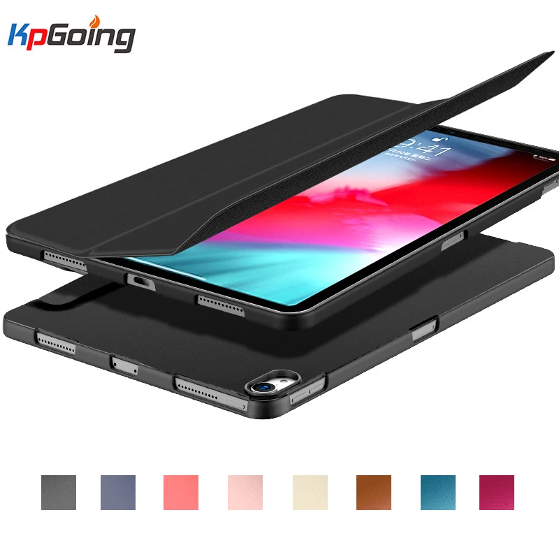Case for IPad Pro 11" 2018 PU Leather Soft Silicon Back Ultra Slim