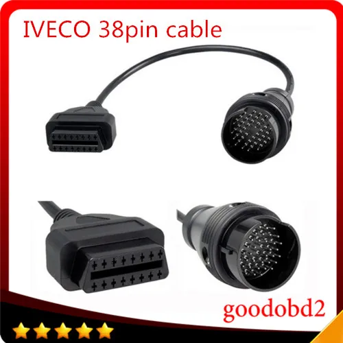 Best For IVECO 38Pin Cable OBD 2 Diagnostic Adapter Connector Car Diagnostic Trucks Interface Scanner Cable